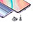 アンチ ダスト プラグ キャップ ストッパー USB-B Androidユニバーサル H02 ダークグレー