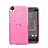 HTC Desire 630用極薄ソフトケース シリコンケース 耐衝撃 全面保護 クリア透明 HTC ピンク