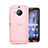 HTC One M9 Plus用極薄ケース クリア透明 プラスチック HTC ピンク