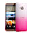 HTC One Me用ハードケース グラデーション 勾配色 クリア透明 HTC ピンク