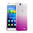 Huawei Ascend G7用ハードケース グラデーション 勾配色 クリア透明 ファーウェイ ピンク