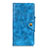Huawei Enjoy 10S用手帳型 レザーケース スタンド カバー L01 ファーウェイ ブルー