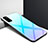 Huawei Enjoy 20 Pro 5G用ハイブリットバンパーケース プラスチック 鏡面 虹 グラデーション 勾配色 カバー ファーウェイ ブルー