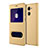 Huawei Enjoy 7 Plus用手帳型 レザーケース スタンド L01 ファーウェイ ゴールド