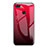 Huawei Enjoy 7S用ハイブリットバンパーケース プラスチック 鏡面 虹 グラデーション 勾配色 カバー ファーウェイ レッド