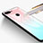 Huawei Enjoy 7S用ハイブリットバンパーケース プラスチック 鏡面 虹 グラデーション 勾配色 カバー ファーウェイ 