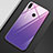 Huawei Enjoy 9 Plus用ハイブリットバンパーケース プラスチック 鏡面 虹 グラデーション 勾配色 カバー M01 ファーウェイ パープル