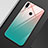 Huawei Enjoy 9 Plus用ハイブリットバンパーケース プラスチック 鏡面 虹 グラデーション 勾配色 カバー M01 ファーウェイ ブルー