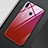 Huawei Enjoy 9 Plus用ハイブリットバンパーケース プラスチック 鏡面 虹 グラデーション 勾配色 カバー M01 ファーウェイ レッド