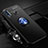 Huawei Honor 20 Lite用極薄ソフトケース シリコンケース 耐衝撃 全面保護 アンド指輪 マグネット式 バンパー T05 ファーウェイ ネイビー・ブラック
