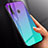 Huawei Honor 20 Lite用ハイブリットバンパーケース プラスチック 鏡面 虹 グラデーション 勾配色 カバー ファーウェイ 