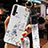 Huawei Honor 20S用シリコンケース ソフトタッチラバー 花 カバー S03 ファーウェイ ホワイト