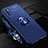 Huawei Honor 30 Lite 5G用極薄ソフトケース シリコンケース 耐衝撃 全面保護 アンド指輪 マグネット式 バンパー T02 ファーウェイ ネイビー