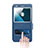Huawei Honor 7 Dual SIM用手帳型 レザーケース スタンド ファーウェイ ネイビー