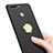 Huawei Honor 8 Pro用ハードケース プラスチック 質感もマット アンド指輪 A02 ファーウェイ ブラック