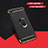 Huawei Honor 8A用ケース 高級感 手触り良い メタル兼プラスチック バンパー アンド指輪 A01 ファーウェイ ブラック