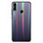 Huawei Honor 8X用ハイブリットバンパーケース プラスチック 鏡面 虹 グラデーション 勾配色 カバー R01 ファーウェイ ブラック