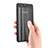 Huawei Honor 9用360度 フルカバーハイブリットバンパーケース クリア透明 プラスチック 鏡面 T02 ファーウェイ ブラック