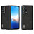Huawei Honor Magic V2 5G用ハイブリットバンパーケース 高級感 手触り良いレザー柄 兼プラスチック B08H ファーウェイ ブラック