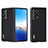 Huawei Honor Magic Vs2 5G用ハイブリットバンパーケース 高級感 手触り良いレザー柄 兼プラスチック BH3 ファーウェイ ブラック