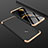 Huawei Honor V10 Lite用ハードケース プラスチック 質感もマット 前面と背面 360度 フルカバー ファーウェイ ゴールド・ブラック