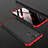 Huawei Honor V20用ハードケース プラスチック 質感もマット 前面と背面 360度 フルカバー ファーウェイ レッド・ブラック