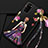Huawei Honor V30 Pro 5G用シリコンケース ソフトタッチラバー バタフライ ドレスガール ドレス少女 カバー ファーウェイ パープル・ブラック
