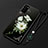 Huawei Honor V30 Pro 5G用シリコンケース ソフトタッチラバー 花 カバー ファーウェイ ブラック