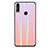 Huawei Honor View 10 Lite用ハイブリットバンパーケース プラスチック 鏡面 虹 グラデーション 勾配色 カバー R01 ファーウェイ ローズゴールド
