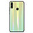 Huawei Honor View 10 Lite用ハイブリットバンパーケース プラスチック 鏡面 虹 グラデーション 勾配色 カバー R01 ファーウェイ グリーン