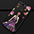 Huawei Honor View 20用シリコンケース ソフトタッチラバー バタフライ ドレスガール ドレス少女 カバー K02 ファーウェイ パープル・ブラック