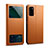 Huawei Honor View 30 5G用手帳型 レザーケース スタンド カバー L01 ファーウェイ オレンジ