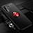 Huawei Honor View 30 5G用極薄ソフトケース シリコンケース 耐衝撃 全面保護 アンド指輪 マグネット式 バンパー ファーウェイ レッド・ブラック