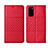 Huawei Honor View 30 Pro 5G用手帳型 レザーケース スタンド カバー T11 ファーウェイ レッド