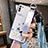 Huawei Honor X10 5G用シリコンケース ソフトタッチラバー 花 カバー ファーウェイ ホワイト