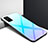 Huawei Honor X10 Max 5G用ハイブリットバンパーケース プラスチック 鏡面 虹 グラデーション 勾配色 カバー ファーウェイ ブルー