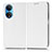 Huawei Honor X7用手帳型 レザーケース スタンド カバー C03X ファーウェイ ホワイト