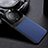 Huawei Honor X9b 5G用シリコンケース ソフトタッチラバー レザー柄 カバー FL1 ファーウェイ ネイビー