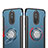 Huawei Mate 10 Lite用ハイブリットバンパーケース プラスチック アンド指輪 兼シリコーン ファーウェイ ネイビー