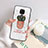 Huawei Mate 20用ハイブリットバンパーケース プラスチック 鏡面 花 ファーウェイ オレンジ