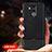 Huawei Mate 20 Lite用シリコンケース ソフトタッチラバー レザー柄 W01 ファーウェイ ブラック