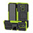 Huawei Mate 20 Lite用ハイブリットバンパーケース スタンド プラスチック 兼シリコーン カバー A03 ファーウェイ グリーン