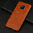 Huawei Mate 20 Pro用ケース 高級感 手触り良いレザー柄 R05 ファーウェイ オレンジ