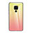 Huawei Mate 20 X 5G用ハイブリットバンパーケース プラスチック 鏡面 虹 グラデーション 勾配色 カバー H01 ファーウェイ ピンク