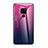 Huawei Mate 20 X 5G用ハイブリットバンパーケース プラスチック 鏡面 虹 グラデーション 勾配色 カバー H01 ファーウェイ ローズレッド
