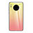 Huawei Mate 30 5G用ハイブリットバンパーケース プラスチック 鏡面 虹 グラデーション 勾配色 カバー H01 ファーウェイ ピンク