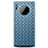 Huawei Mate 30 5G用シリコンケース ソフトタッチラバー レザー柄 カバー D01 ファーウェイ ブルー