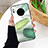 Huawei Mate 30用ハイブリットバンパーケース プラスチック パターン 鏡面 カバー S02 ファーウェイ グリーン