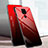 Huawei Mate 30 Lite用ハイブリットバンパーケース プラスチック 鏡面 虹 グラデーション 勾配色 カバー ファーウェイ レッド