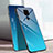Huawei Mate 30 Lite用ハイブリットバンパーケース プラスチック 鏡面 虹 グラデーション 勾配色 カバー ファーウェイ ネイビー